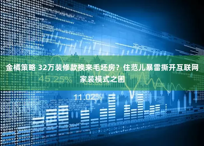 金橘策略 32万装修款换来毛坯房？住范儿暴雷撕开互联网家装模式之困